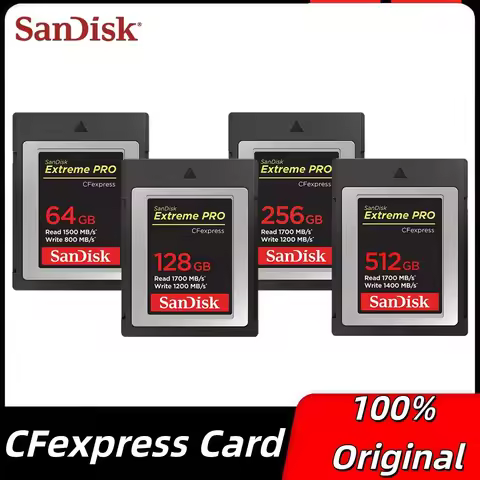 Original Sandisk CFexpress Type B Card 64GB 128GB 256GB High Speed Extreme PRO CFE Type B Memory Car