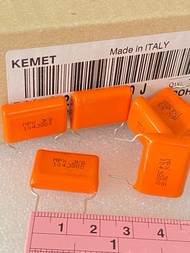 104J800V 104J 800V คาปาซิเตอร์ไมล่าสีส้ม (แพ็ค1ตัว10ตัว)ของแท้เกรดดี Cไมล่า อิตาลี KEMET Italy ขาห่า