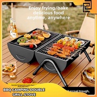 BBQ Grill Outdoor Drum Set Mini Tong Drum 5 BBQ Set Complete With Grill Net (Full Set)