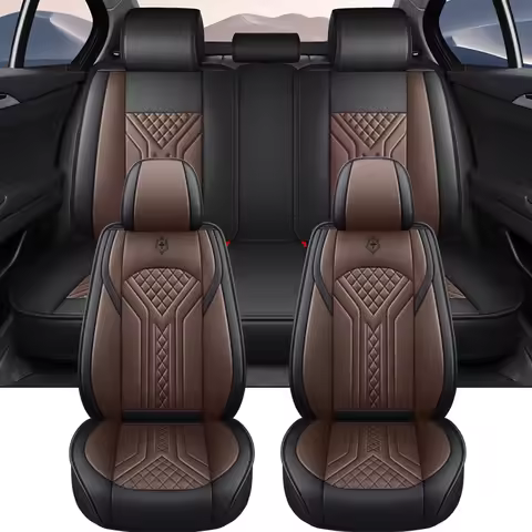 2025 NEW Universal PU Leather Car Seat Covers For Opel Astra h Polo 6r BMW E92 Nissan Qashqai j10 Ha
