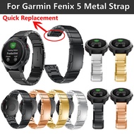 Metal Strap watch band for Garmin Fenix 5 quick replacement