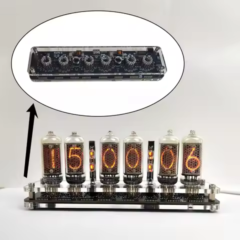 6-Bit IN-8 Glow Tube Clock Base IN8 Nixie Tube Watch Accessories Electron Table Clocks Maintenance L