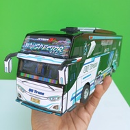 Miniatur Bus WINSPECTOR QQ Trans JB3 Papercraft Hadiah dan Pajangan