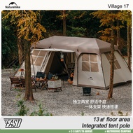 Naturehike Village 17 Luxury Camping Tent 6-8 Person Large Space Automatic Tent Double Foyer Hall