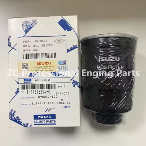1-87618394-0 1876183940 8-98037480-0 5-87610094-0 Original fuel filter element for Isuzu 4HK1 4JG1 C