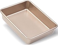 8.7 x 6.7 Inch Deep Baking Pan, Nonstick High-Sided Sheet Cake Pan, Rectangular Heavy Duty Roasting 