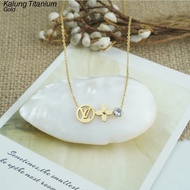 Hong Kong Titanium Gold Necklace Grade 925