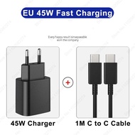 PD 45W Fast Charger For Samsung Galaxy S24 S23 S22 S25 Ultra Plus A55 Fast Charging Cable For Samsun