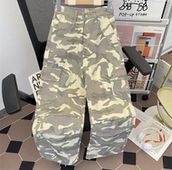 迷彩街頭風Hip Hop女牛仔工裝褲