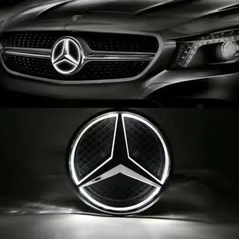 Car Front Grilled Star Emblem LED For Mercedes W205 W212 W213 W204 ML W166 CLA W253 A W176 W177 C W2