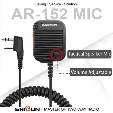 Baofeng AR-152 Walkie Talkie Tactical Microphone Speaker Shoulder for UV-13 PRO UV-82 BF-888S UV-5R 