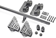 Ladder Track Hardware Kit, 3.3ft- 20ft Rolling Ladder Hardware Library Sliding Ladder Hardware Kit w