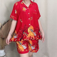 Women's Chinese New Year Pajamas 2026 Rayon Cool Comfortable Rayon Pajama/ Chinese New Year Horse Mo