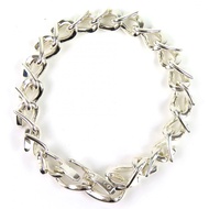 Excellent condition TIFFANY & Co. Tiffany Forge medium link bracelet in AG925 high-polished silver, 