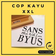 Express Service - Cop Getah Kayu Besar  Untuk Logo / Cop Kotak / XL Rubber Stamp for Box & Packaging