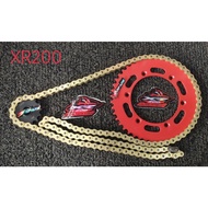 XR 200 SPROCKET SET HEAVY DUTY GOLD CHAIN 520