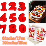 6 Inch17cm Cake Mold silicon number cake mold number silicone molder cake number for baking set 6 in