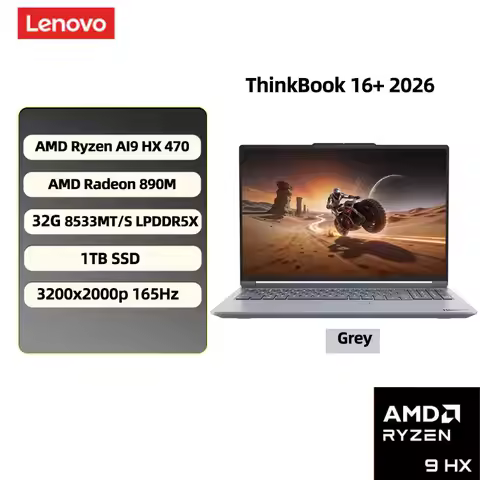 NEW Lenovo ThinkBook 16+ Laptop 2026 AI Ryzen AI9 HX 470 32G+1TB SSD 3.2K 165Hz 16-inch Notebook PC