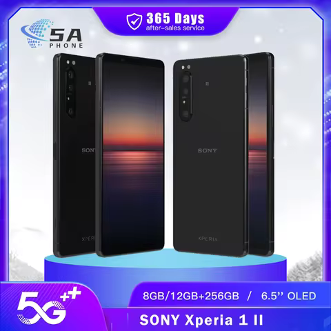 Original Sony Xperia 1 II 1ii XQ-AT51 XQ-AT52 5G Mobile 8GB RAM 128/256GB ROM NFC 12MP 6.5'' Snapdra