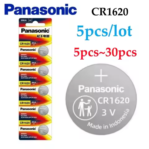 5pcs 30pcs Original Panasonic CR1620 3V ECR1620 Lithium Battery CR 1620 For Control Watch Motherboar