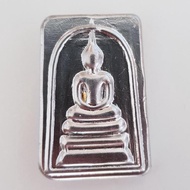 LP Yai / Leklai Ngen Silver Phra Somdej (力泥崇迪泰国佛牌) Thai Amulet / Wat Phra Thamyannamunee / BE 2558