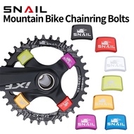 Snail MTB Square Chainring Bolts - 3-Chainring to Single-Chainring Conversion, Aluminum Alloy Colore