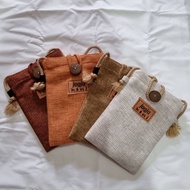 HP Jogja Cellphone Bag / Women's Sling Bag / Burlap Sling Bag / Burlap Cellphone Bag / Women's Cellp