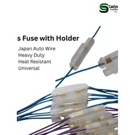 Fuse Holder HD Glass Fuse Holder for Motorcycle Holder and Fuse Set