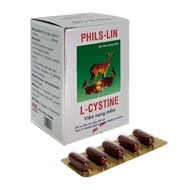 L-CYSTINE Phils-lin 500mg pills beautify skin, restore damaged skin and hair, box of 60 pills