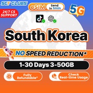 South Korea eSIM 5G 1-30Days 3GB-50GB Unlimited Data | Instant Email Delivery | High Speed Travel So