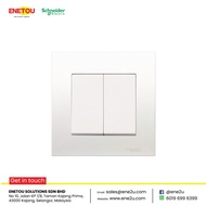 SCHNEIDER VIVACE KB32BP 10A 2 GANG PRESS SWITCH WHITE