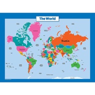 World Map for Kids Laminated Wall Chart Map of The World