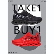 buy 1 take 1 safety rubber shoes for men sale now 2022 non-slip wear-resistant professional game basketball shoes with spike fashion stitching rebook running shoes for men jogging original black couple models columbia ukay ukay shoes