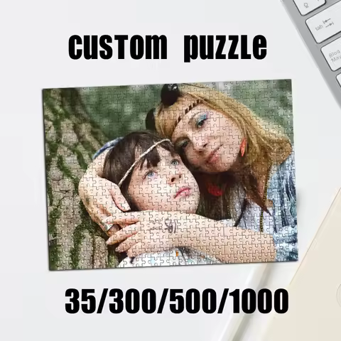 35/300/500/1000pcs Personalized Custom Photo Puzzle family photo Colorful Photo Puzzle Decorative Me