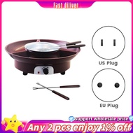 JR-Fondue Pot Set,Electric Chocolate Fondue Maker with 4 Forks, Cheese Melting Fondue Machine Kit,Te