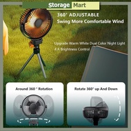 15000mAH Camping Fan Portable Rechargeable Fan Light With Tripod