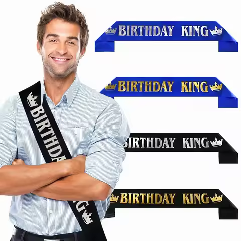 Birthday Sash for men, Birthday King Sash and Badge set,Birthday King Award Ribbon, Men's Birthday P
