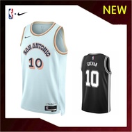 【Heat-pressed】New Original Basketball Jerseys San Antonio Spurs #10 Jeremy Sochan Jersey Custom DIY