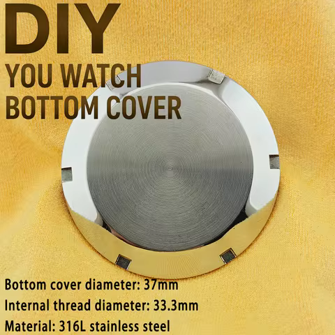 DIY You Watch Bottom Cover VK63 Back 37mm Moon Pattern Thread diameter 33.3mm Cover Detachable Botto
