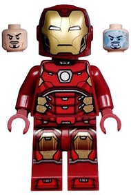 Iron Man with Silver Hexagon on Chest -Lego76166