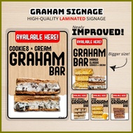 ✿ ↘ ↂ Laminated - Graham Signage l Graham Bar Signage l Graham Balls Signage