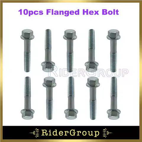 M6x35mm Flanged Hex Bolt For Chinese 50cc 70cc 90cc 110cc 125cc 140cc 150cc 160cc 170cc 190cc Engine
