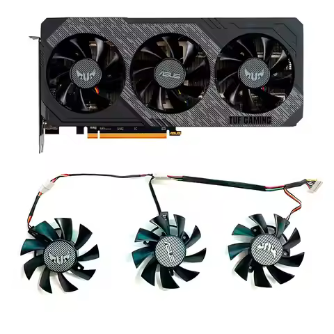 ASUS GTX 1660Ti 1660super RX 5700 XT TUF X3 OC Graphics Cooling Fan 75MM 7Pin FD8015U12D GTX1660 RX5