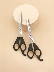 2入組美髮剪、頭髮、薄扁齒剪、剪刀、不銹鋼剪刀