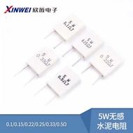 5W Non-Inductive Cement Resistor 0.1/0.15/0.22/0.25/0.33/0.5 Euros J R Precision 5%