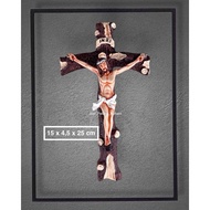 KAYU Jesus Wall Cross Wood motif 25cm