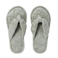 MUJI รองเท้าใส่ในบ้านยูนิเซ็กส์ ผ้าฝ้ายแบบคีบ Slipper ขนนุ่ม