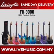 Livingston FH-8000 Stratocaster HSH Electric Guitar w/GA15II Amplifier, Rosewood Fretboard - ( FH800