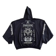 Hooded VETEMENTS New Style Dark Black VTM Patch Pattern Patch Printed Hoodie