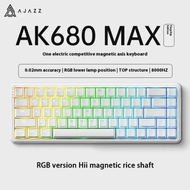 Ajazz AK680 Max RGB 8K RT laras 0.01 berwayar Keyboard suis magnetik